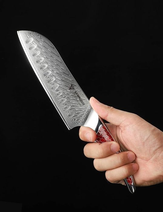 Cutit Santoku - otel Japonez damasc VG-10