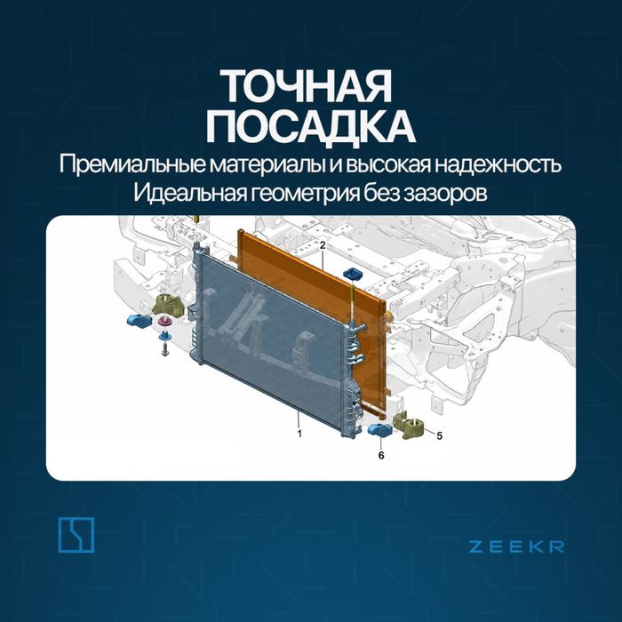 Радиатор для Zeekr 001 до рестайлинг / zeekr zapchast