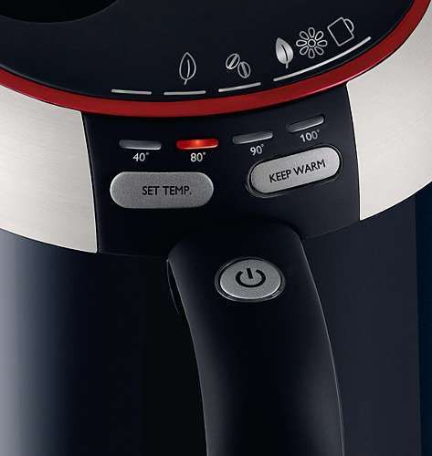 Fierbator cordless Philips HD4686/30, 2400 W, 1.5 l, Negru