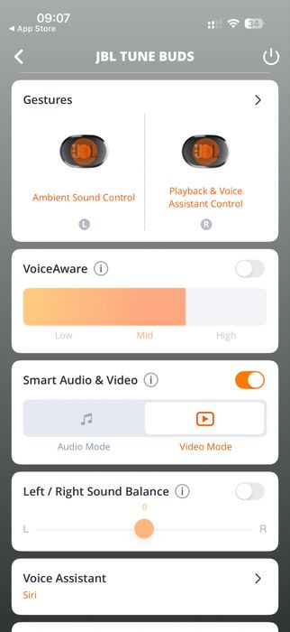 Casti wireless JBL Tune Buds, negre, ANC