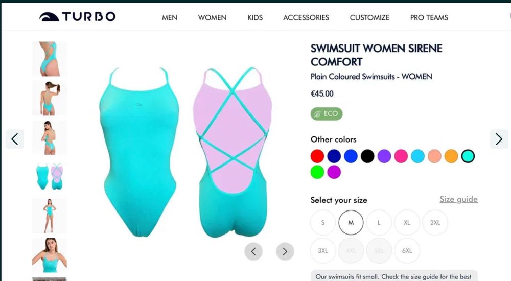 бански ARENA размер S бански Turboswim XS