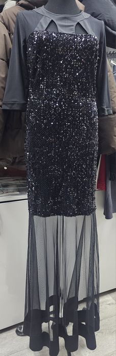 Вечернее платье с пайетками, размер 46