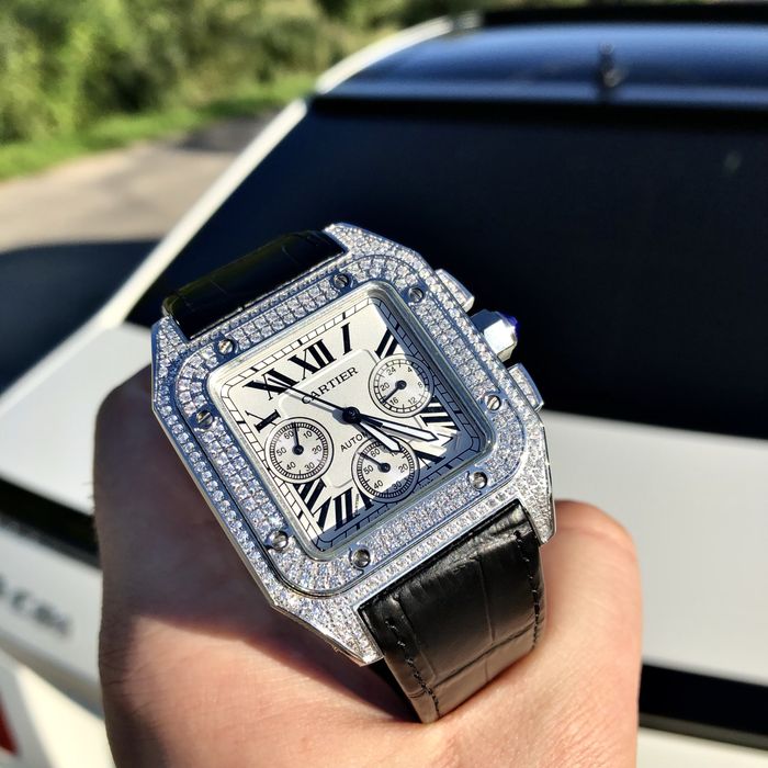 Cartier Santos 100XL white dial
