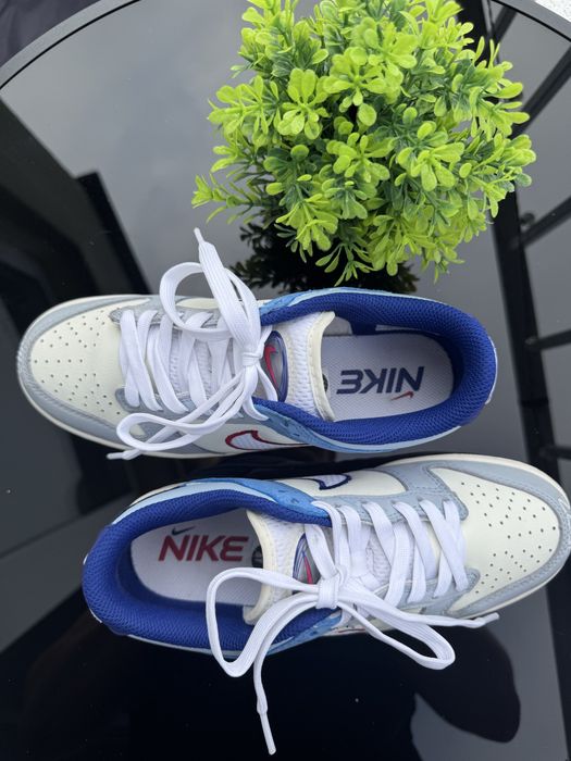 Маратонки Nike Dunk Low Light Armory Blue Red Mesh