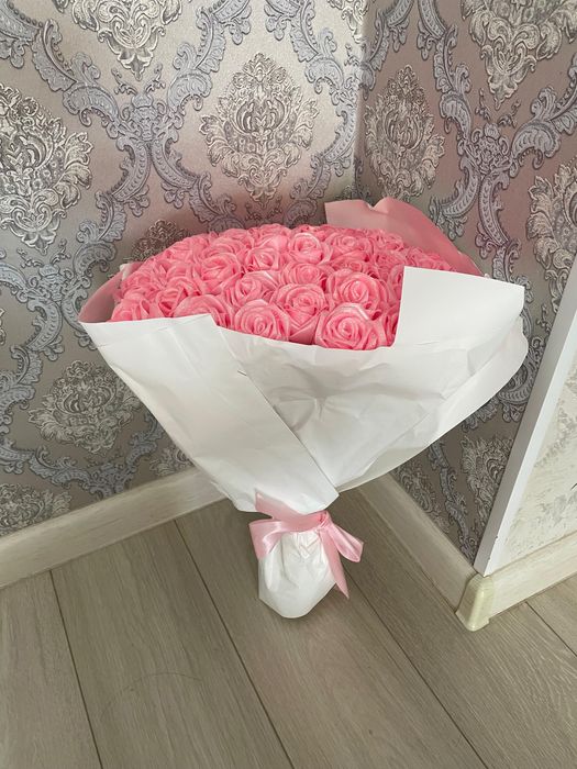 Атласные розы, 51шт
