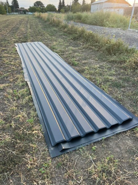 Tablă Cutată RAL 7016 T35 Fațadă pt Gard Hală Acoperiș 0,5mm 2m 4m 6m