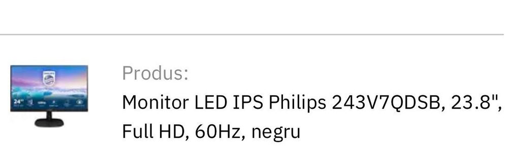 Vând 2 monitoare Philips 23,8"