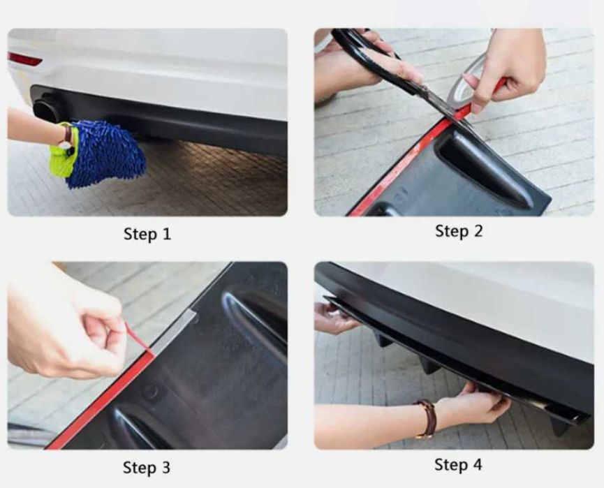 Универсален дифузьор / добавка за задна броня 85см - Черен Гланц.