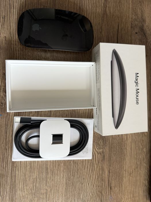Мышь Apple Magic Mouse 4 Multi Touch, A3204, Black, Type-C MXK63ZA/A