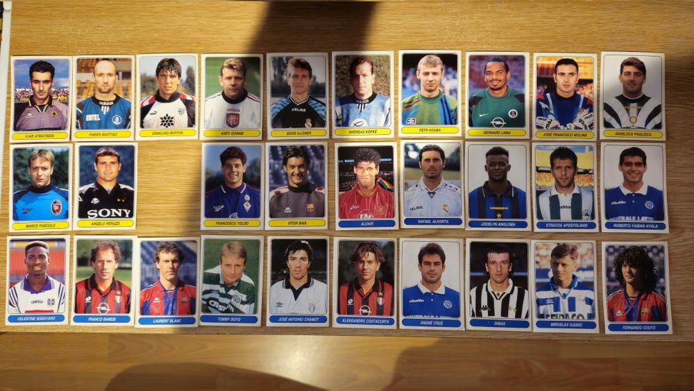 Surprize stickere Panini fotbalisti anii 90