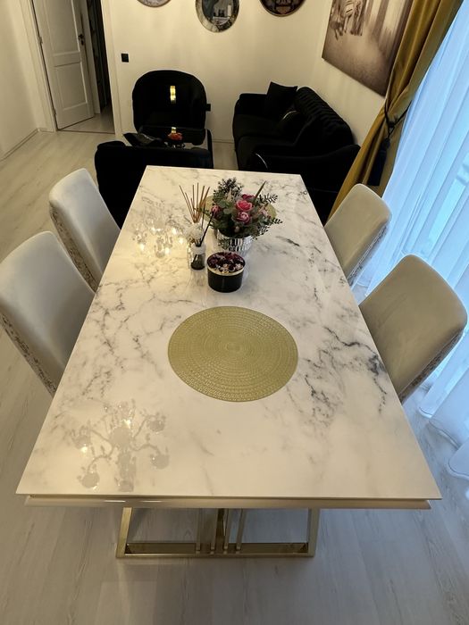Masa de dining moderna tip marmura