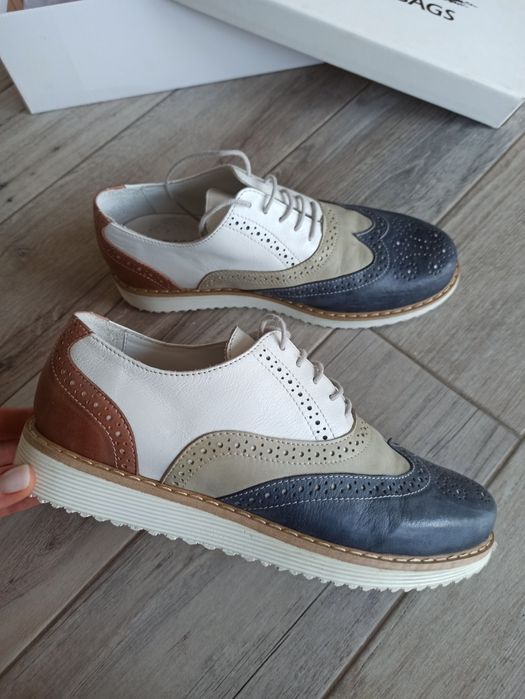 Дамски пролетни обувки естествена кожа