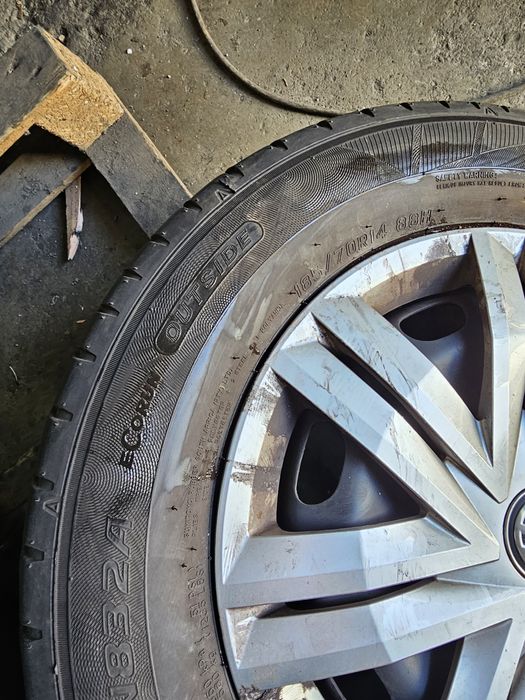 4 jante 5x100 cu anvelope vara 185 70 14 Falken