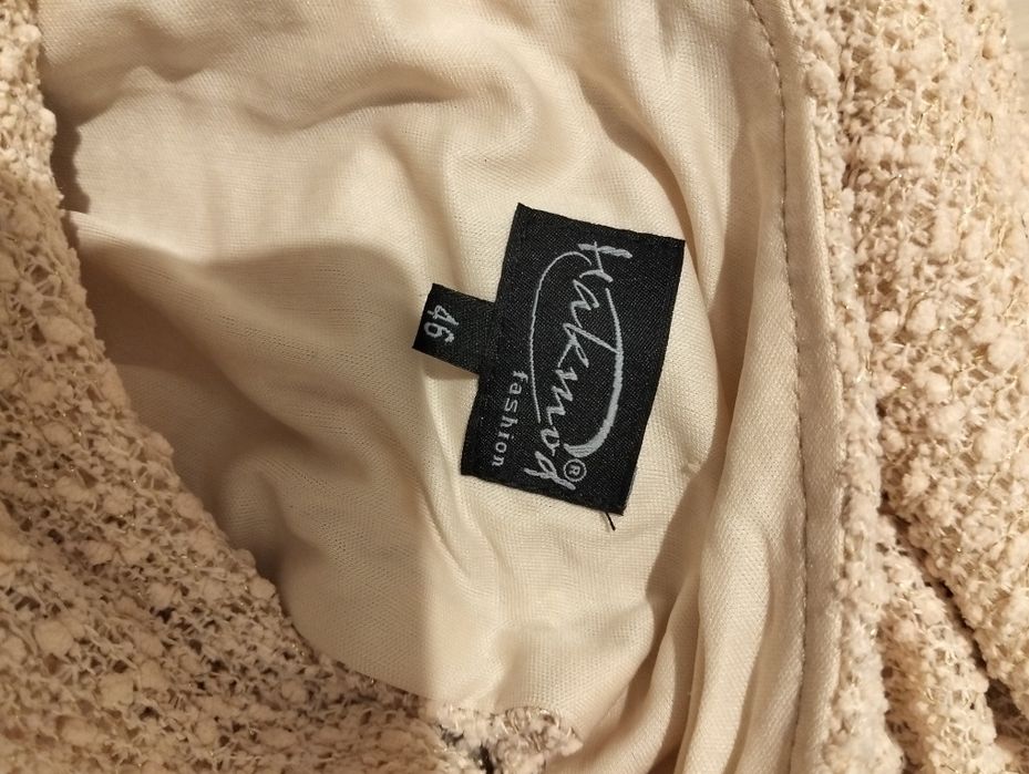 Rochie bej tricotată, mărimea 46