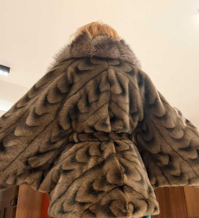 Blana de vulpe naturala cu Alcantara NOUA