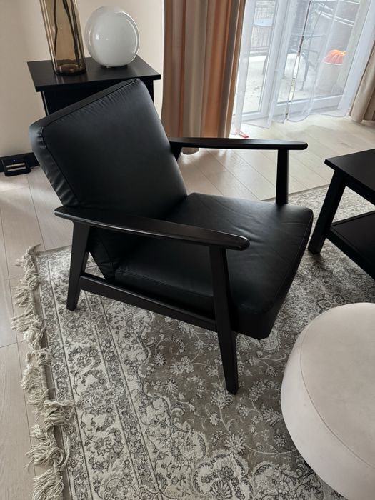 Fotoliu Ikea Ekenaset Lemn Piele