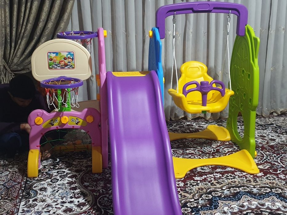 Детский горка 5и1, качели и ворота, шить. БЕСПЛАТНО Доставка