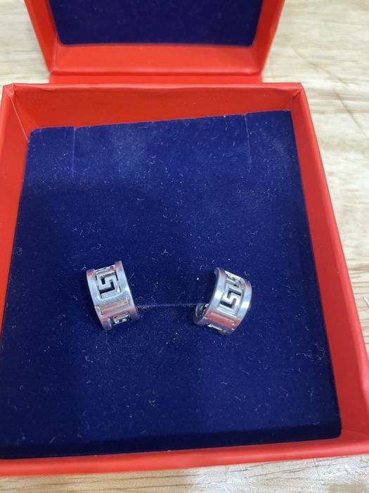 Серебряные серьги Versace