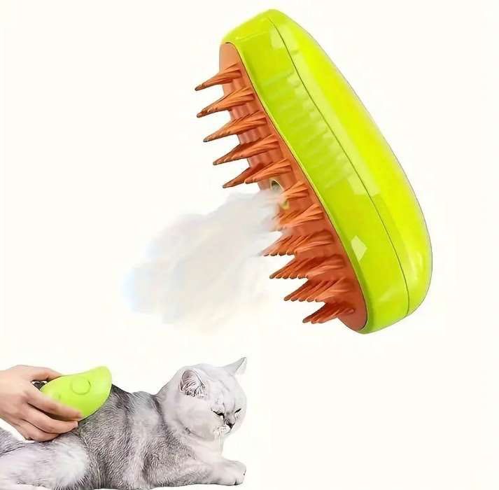 Perie cu abur, indepartara parului pentru pisici si masaj