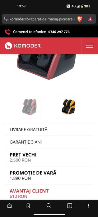 Aparat masaj picioare profesional komoder c30