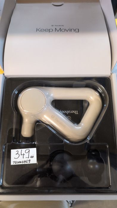 Dispozitiv de masaj Therabody Theragun Relief TG0003969-3A50, husa, 3 atasamente, cablu USB pentru incarcare, Bej

 5.00