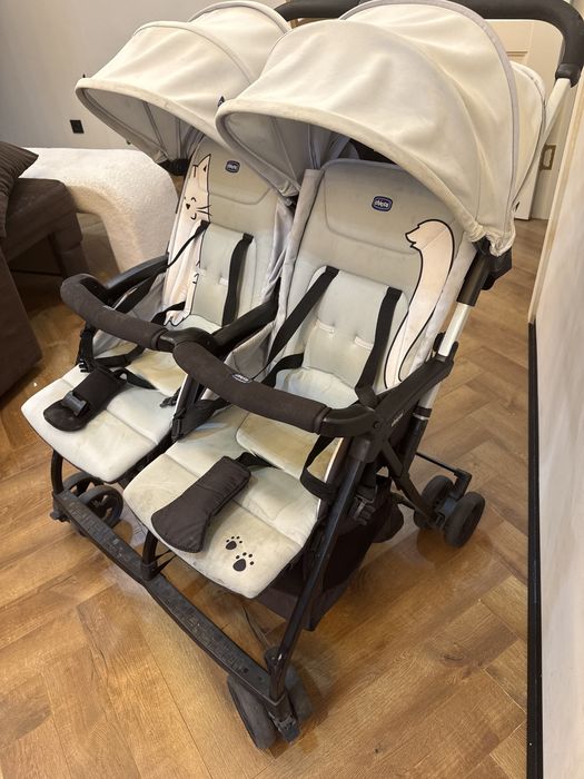 Коляска для двойни, для погодок двойная коляска Chicco