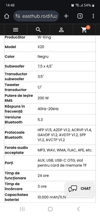Vind boxa portabila W King X20 ca noua!!