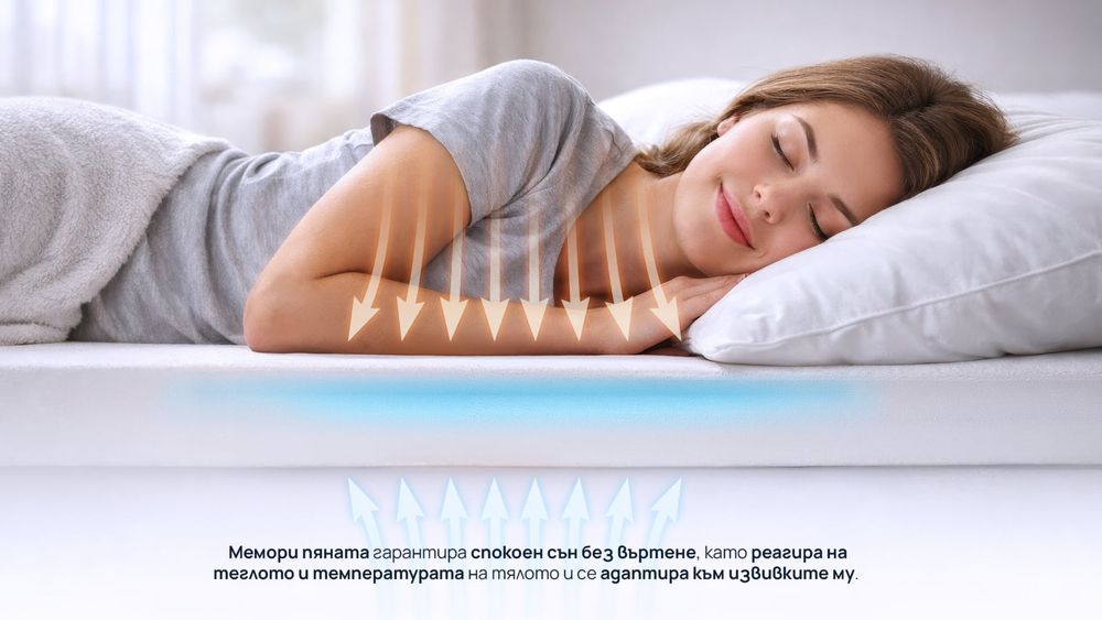 ЧИСТО НОВ Двулицев матрак iZone Memory от Sleepy, 20 см × 120/200