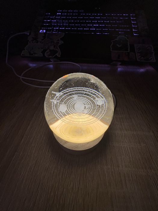 3D Ночник-сфера светильник