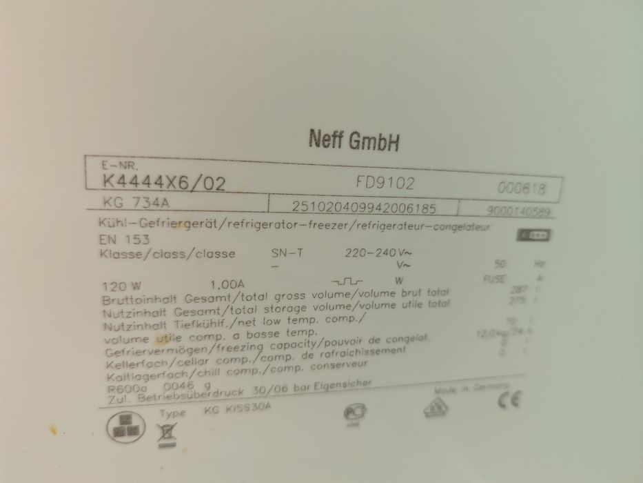 Хладилник за вграждане NEFF GMBH K4444X6