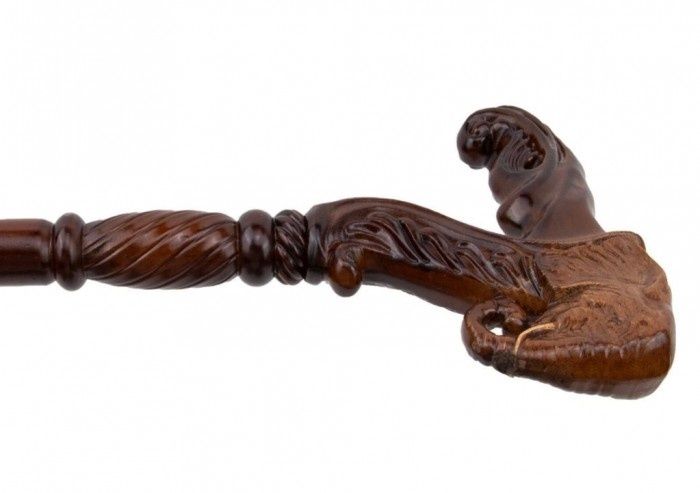 Elegant baston mânar elefant sculptat