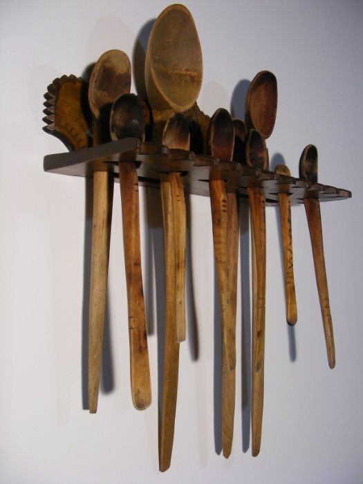 Vand lingurar din lemn de tei sculptat