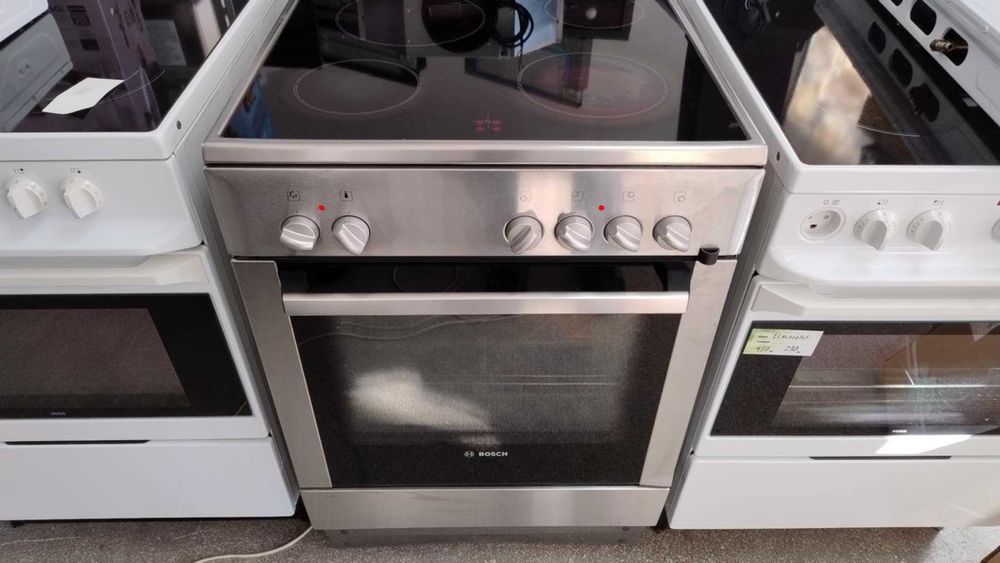 A+ Иноксова-Инокс Готварска печка с керамичен плот Bosch-Бош 71 л