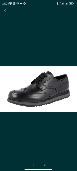 Кожени обувки Prada номер 46