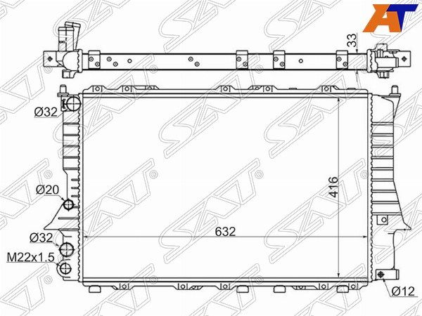 Радиатор Audi 100