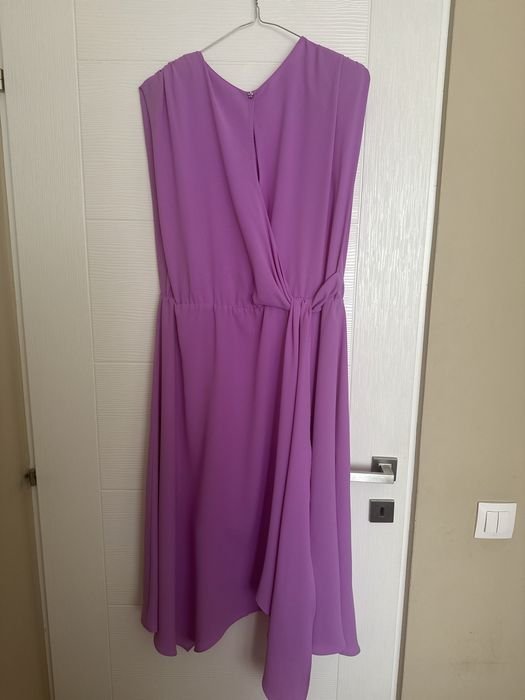 Rochie midi MIZAR roz/mov