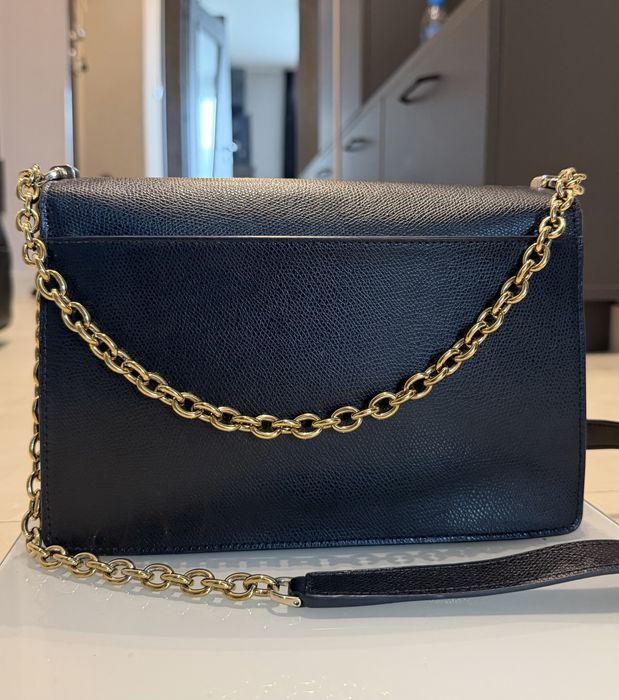 Furla 1927 Black Leather Chain Shoulder Bag