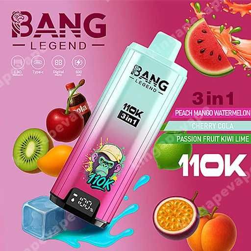 Vape Bang Legend 110.000 puffs, 3 in 1 (model 2026)