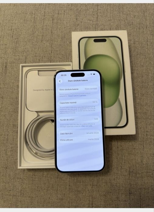 iphone 15 green 256gb absolut ca NOU