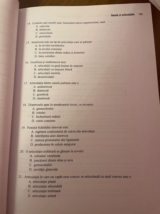 Manual baron S anatomie și fiziologie pentru admitere la facultăți