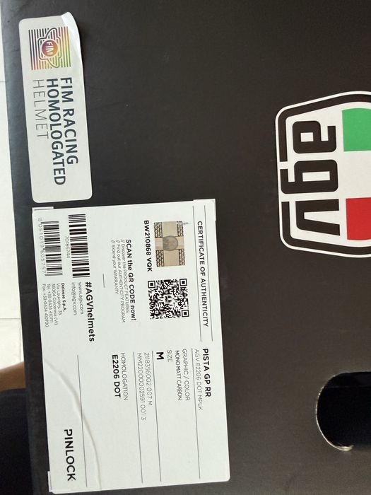 AGV Pista GP RR - Rossi Soleluna 2022/ Matt carbon - M + Mir Americas - MS
