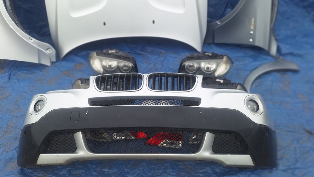 Fata completa bmw x3 e83 facelift n47 tragar bara fata capota far triple  aripa