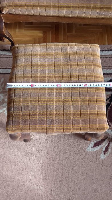 Ретро канапе с табуретки, орех