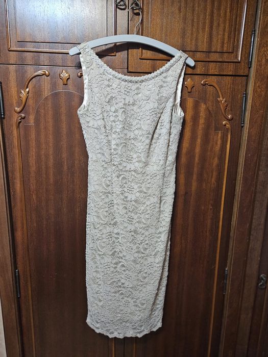 Rochie dantela crem