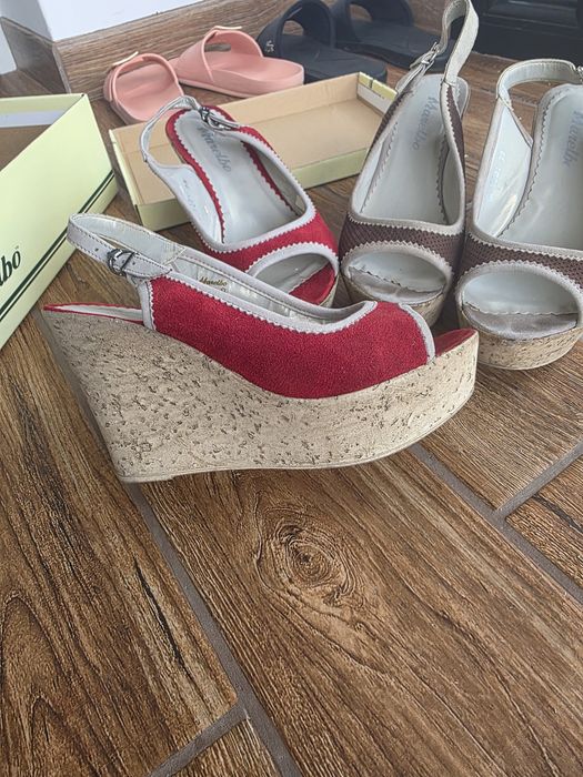 Sandale platforma piele intoarsa 38 Marelbo
