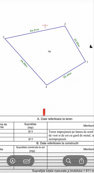 Teren intravilan PREMIUM – 811 MP – CIOLPANI