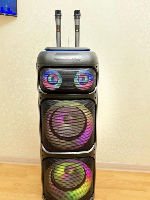 Колонка жалға берiледi 2 микрофонмен