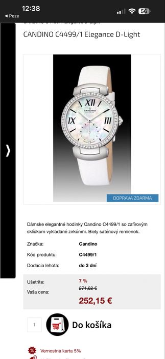 Ceas dama Candino Lady Elegance D-Light C4499/1 Swiss made