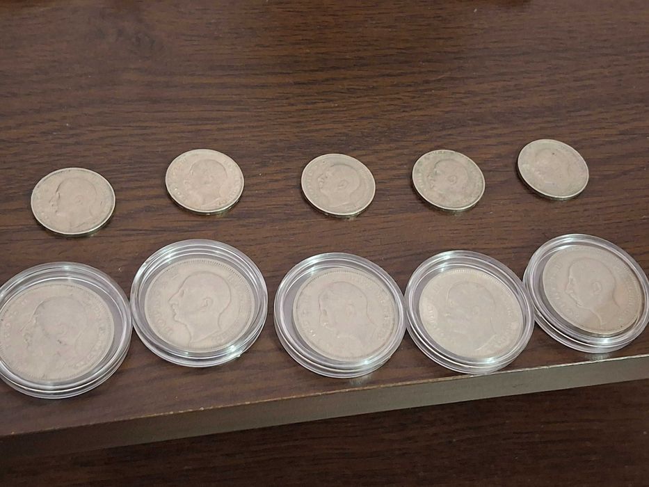 Лот монети 5 × 20 лева 1940 г. 5 × 50 лева 1940