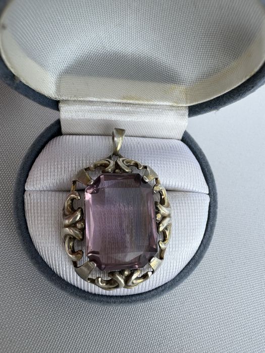 Pandantiv din argint si ametist